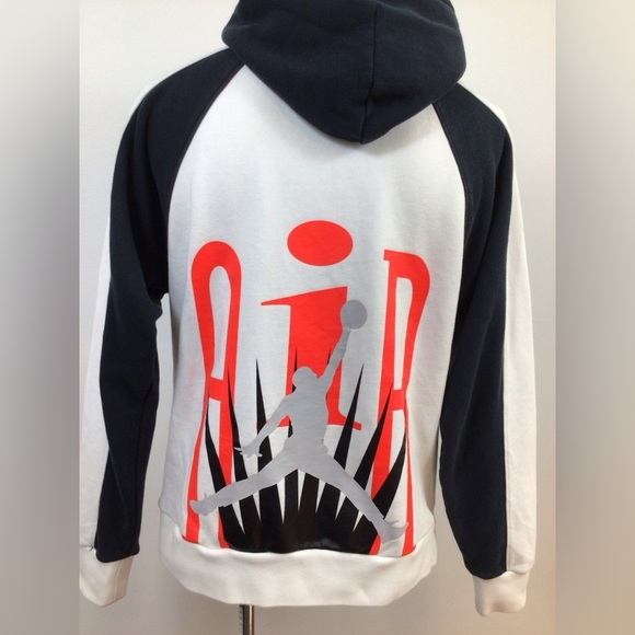 Nike Air Jordan Legacy Flight Nostalgia AJ 9 White Men's Hoodie, sz MD - Picture 15 of 16